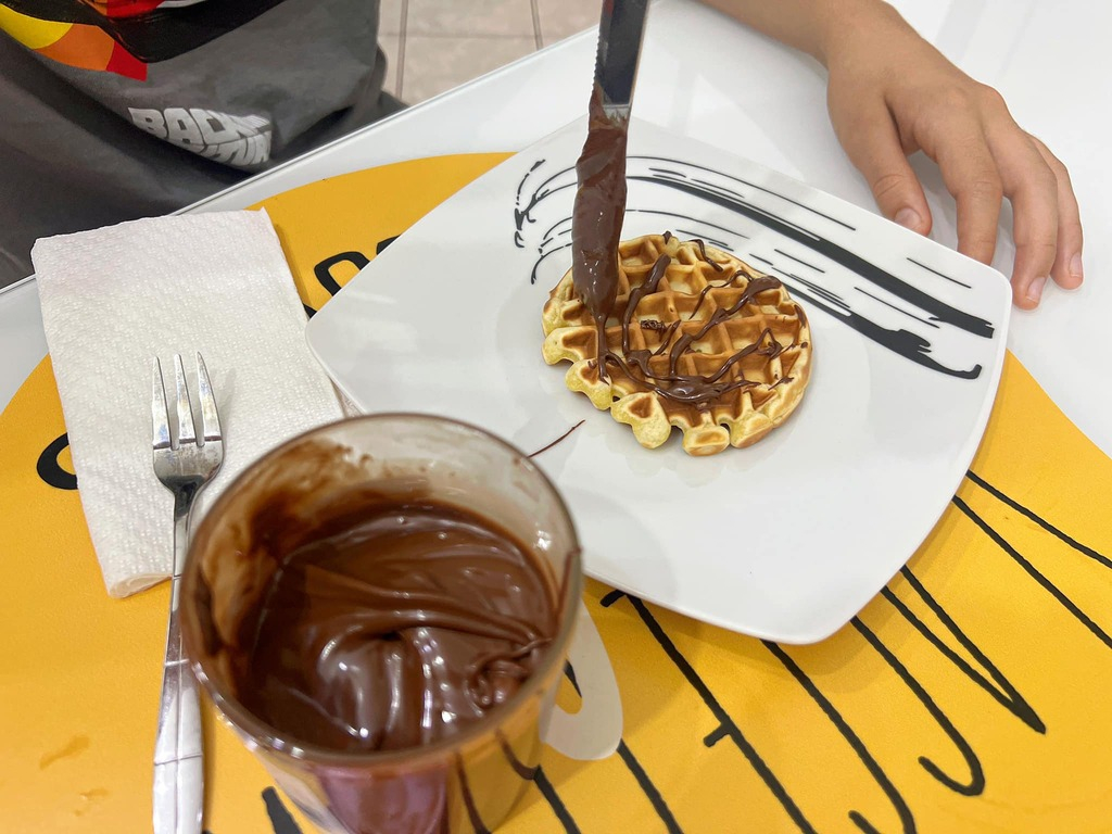 waffle con nutella