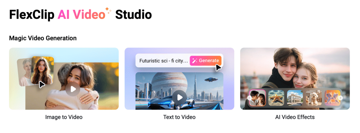 Come creare un video AI di oltre 20 secondi con FlexClip partendo da una sola foto