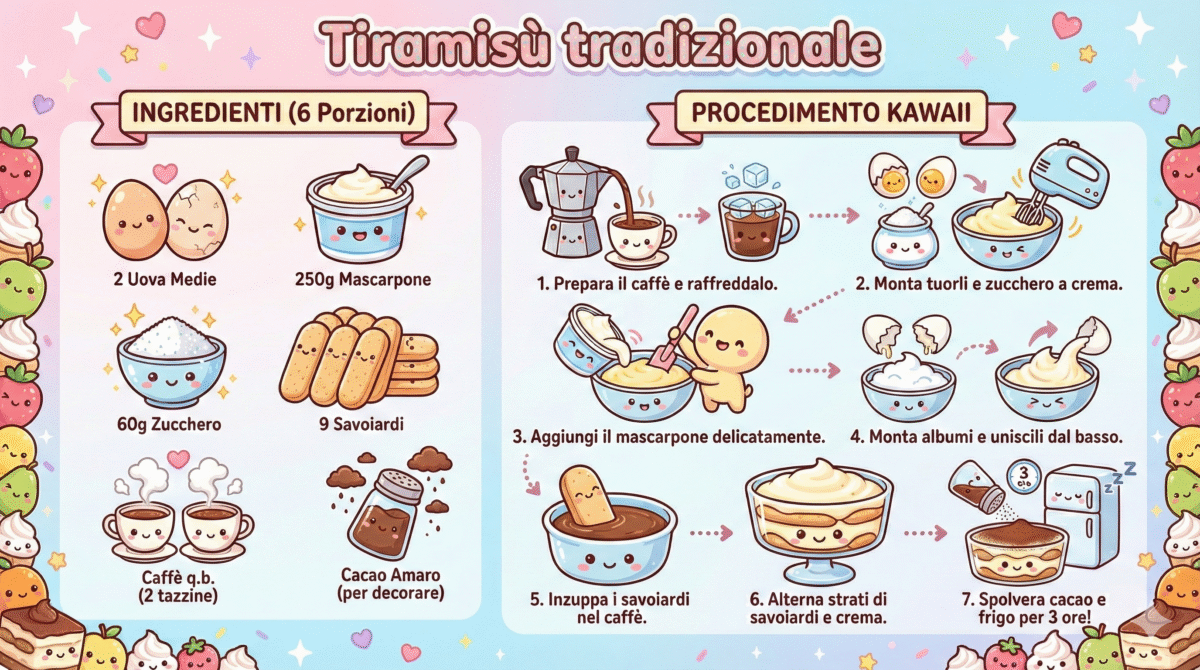 Tiramisù: Tradizionale vs Light – metà calorie 😱 una sorprendente scoperta! 3 ricetta tiramisù tradizionale