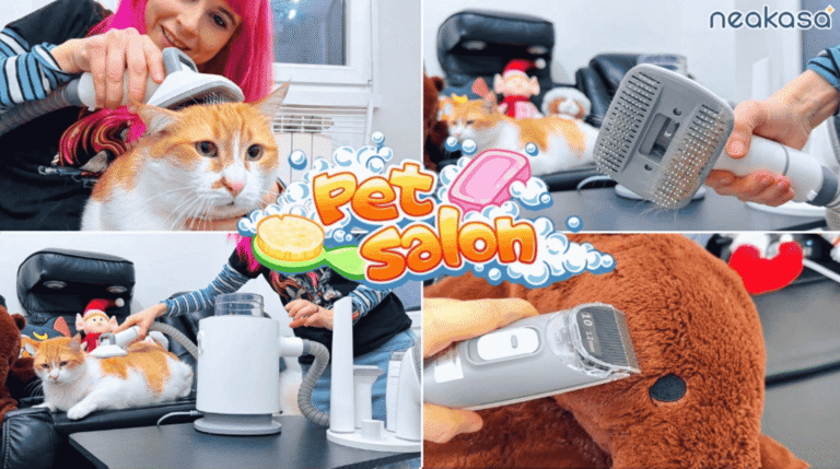 Pet Grooming Kit Neakasa P0: salone di bellezza per cani e gatti che aspira il pelo mentre lo togli🐱