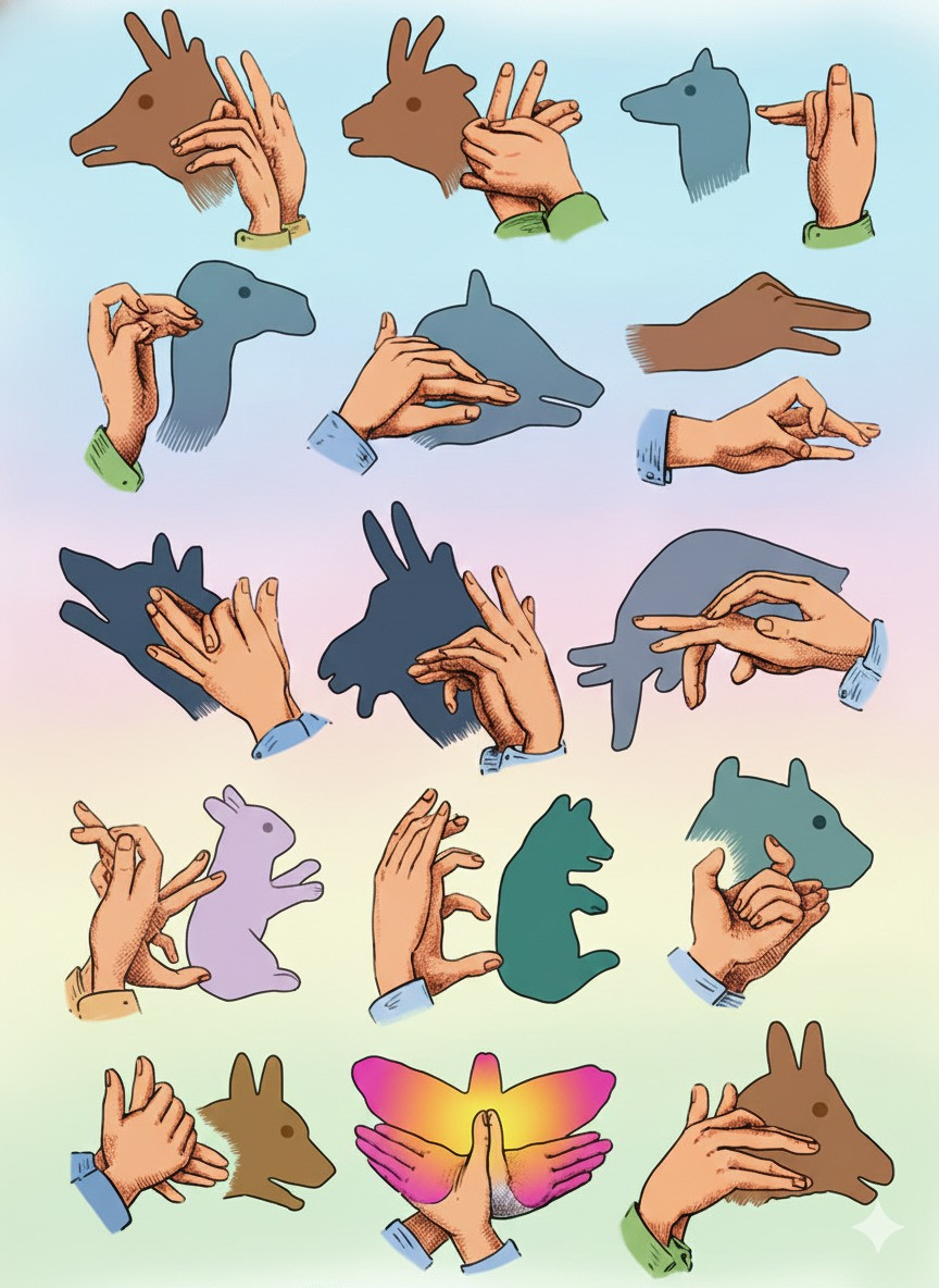 Ombre cinesi: il gioco antico a costo zero che stimola fantasia e concentrazione