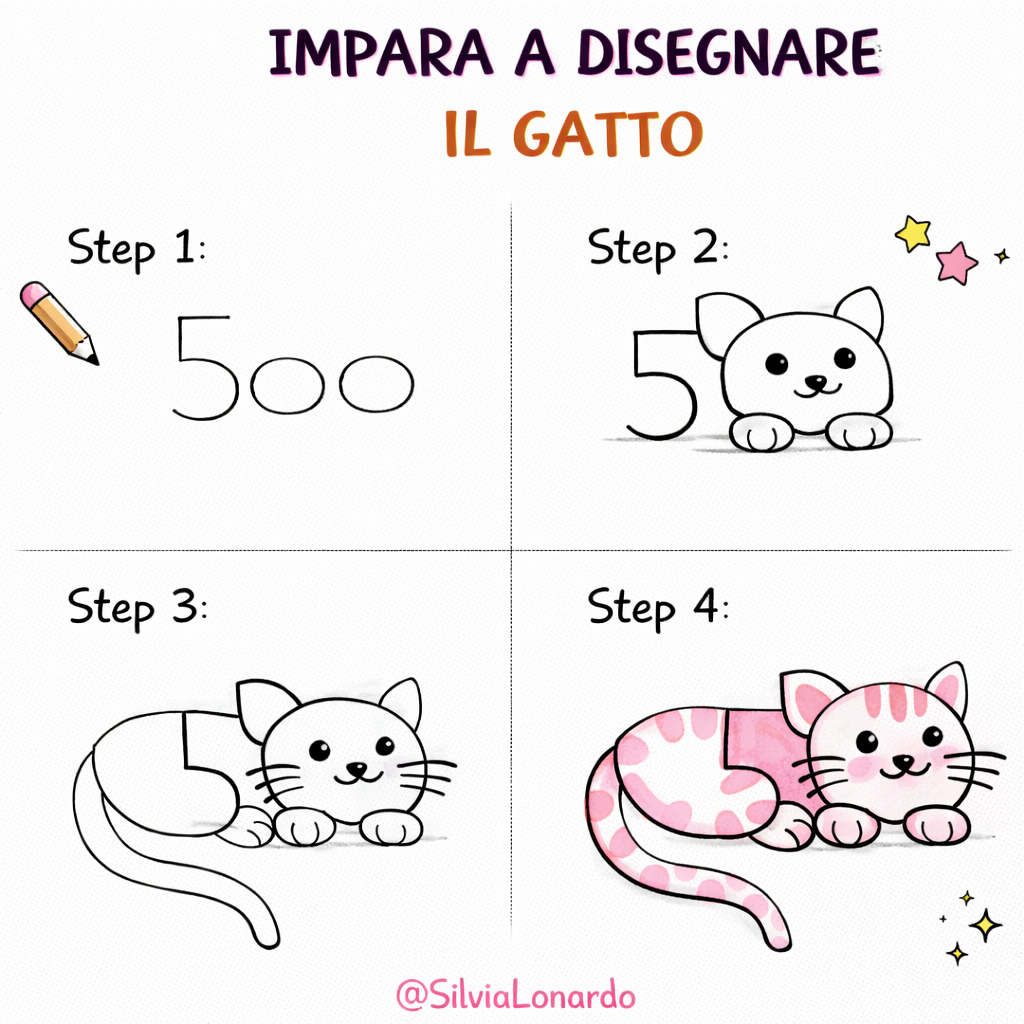 Tutorial disegno facili per bambini: immagini con passaggi in 4 step! 8 Tutorial disegno facili per bambini: immagini con passaggi in 4 step!