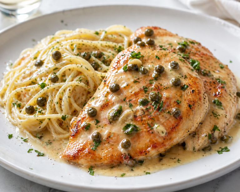 Chicken Piccata cremosa: ricetta facile e veloce con pollo al limone e pasta 🍋