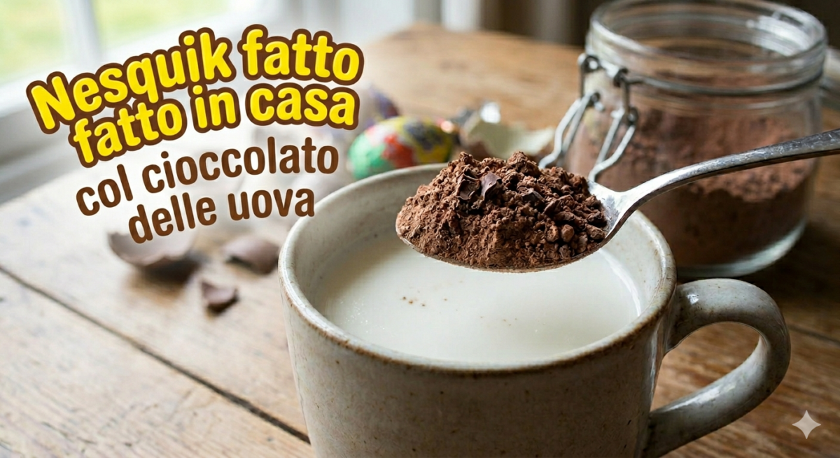 Nesquik fatto in casa con il cioccolato avanzato delle uova di Pasqua 1 Nesquik fatto in casa con il cioccolato avanzato delle uova di Pasqua