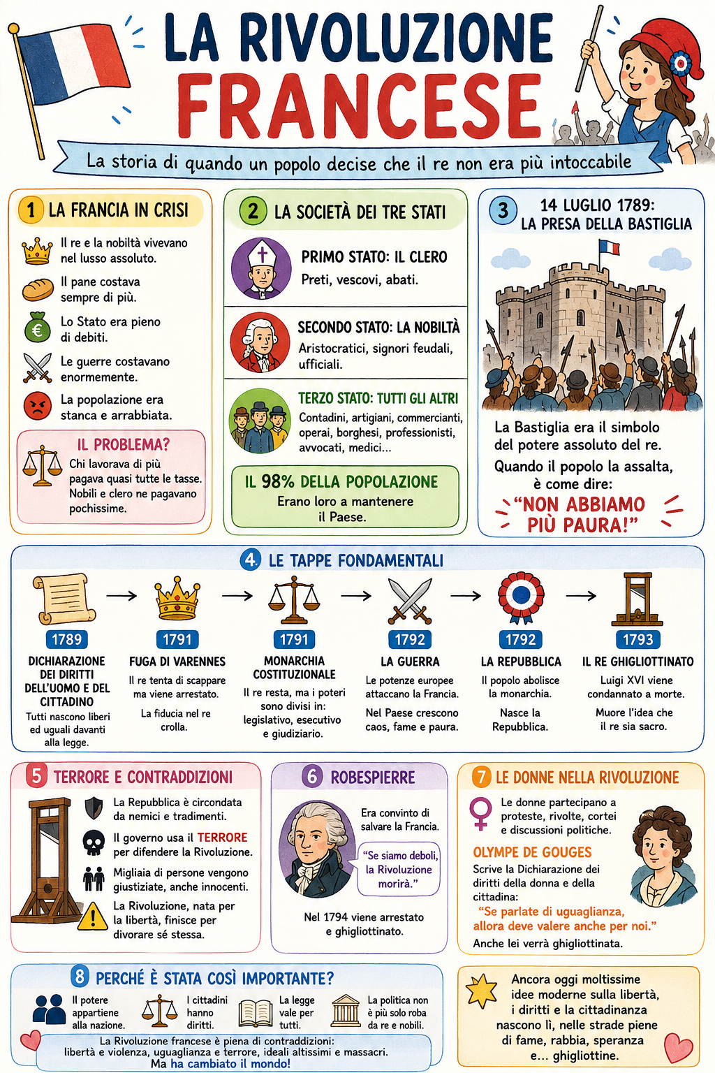 La rivoluzione Francese (spiegata facile) con infografica stampabile 3 La rivoluzione Francese (spiegata facile) con infografica stampabile