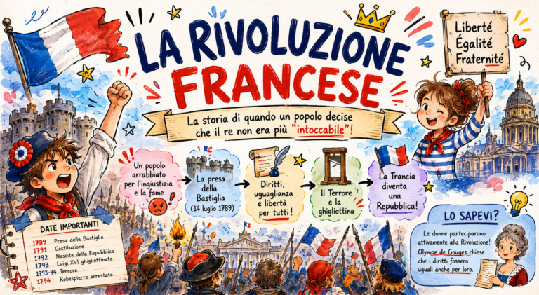 La rivoluzione Francese (spiegata facile) con infografica stampabile