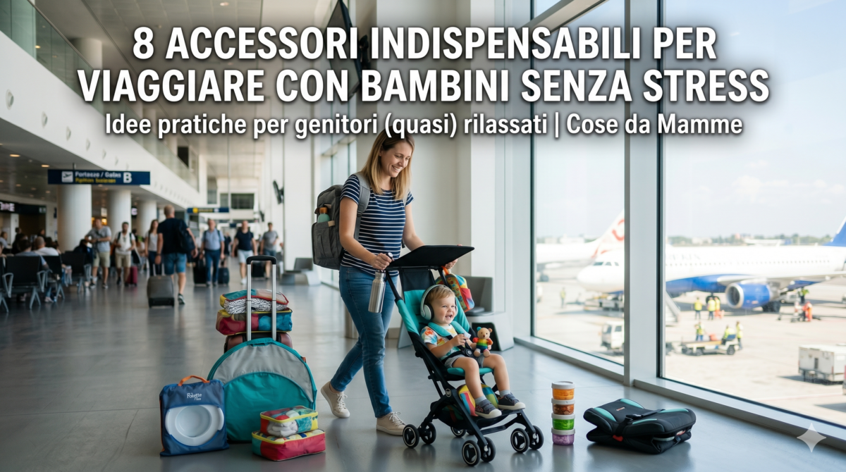 In viaggio con i bambini: gli accessori indispensabili per genitori (quasi) rilassati