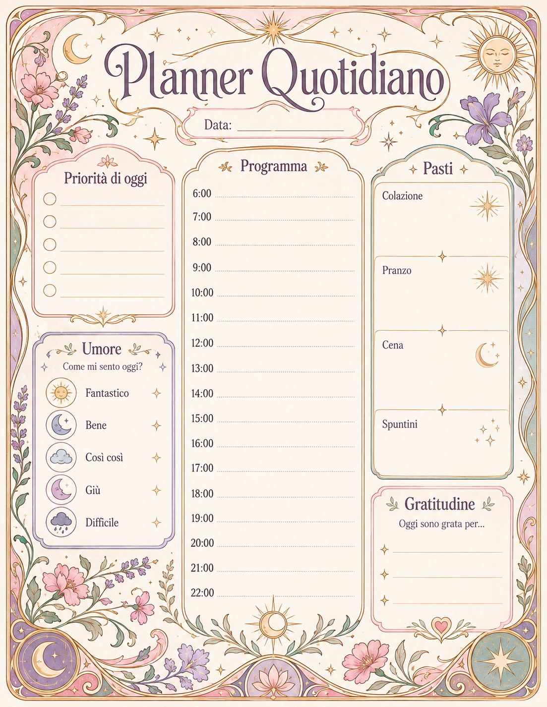7 Planner Giornalieri pronti da Stampare GRATIS
