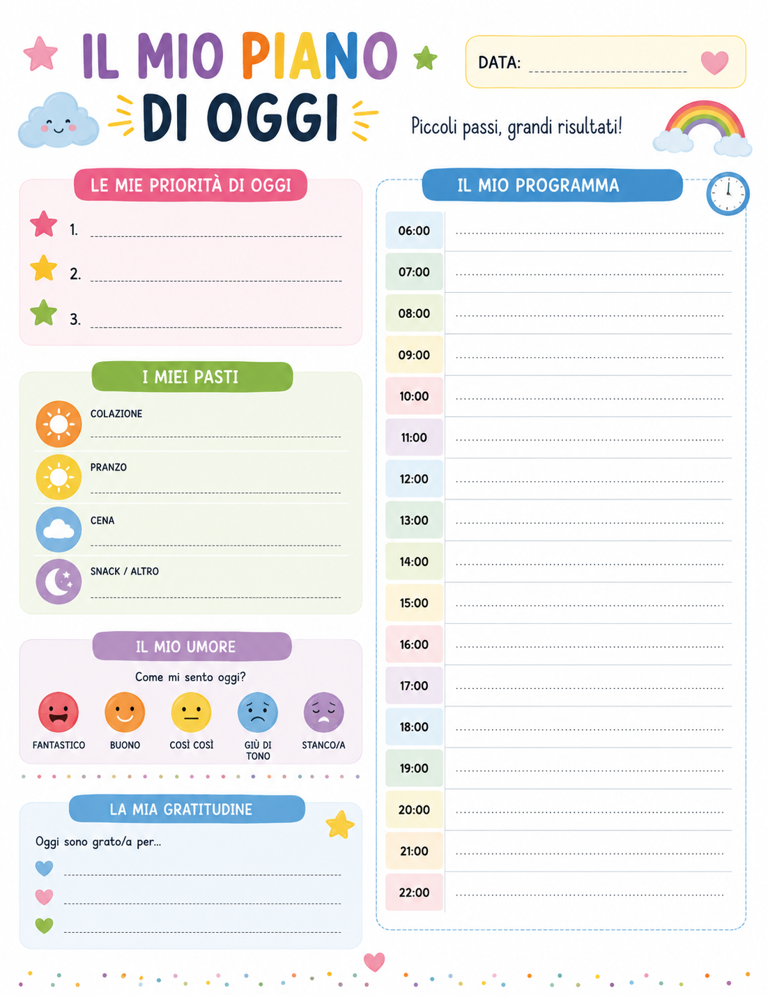 7 Planner Giornalieri pronti da Stampare GRATIS
