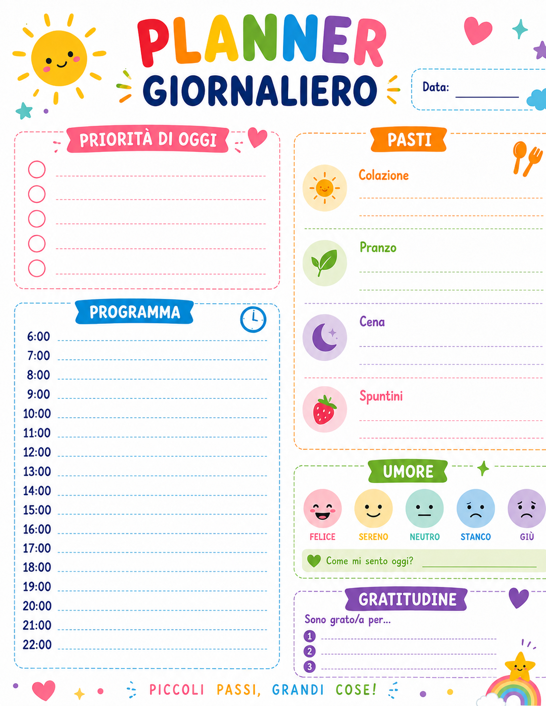 7 Planner Giornalieri pronti da Stampare GRATIS