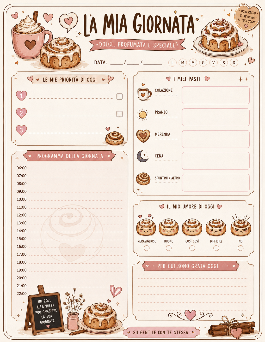 7 Planner Giornalieri pronti da Stampare GRATIS