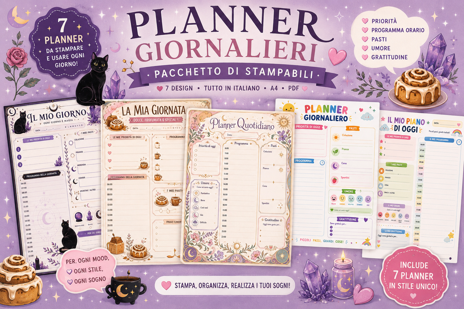 7 Planner Giornalieri pronti da Stampare GRATIS