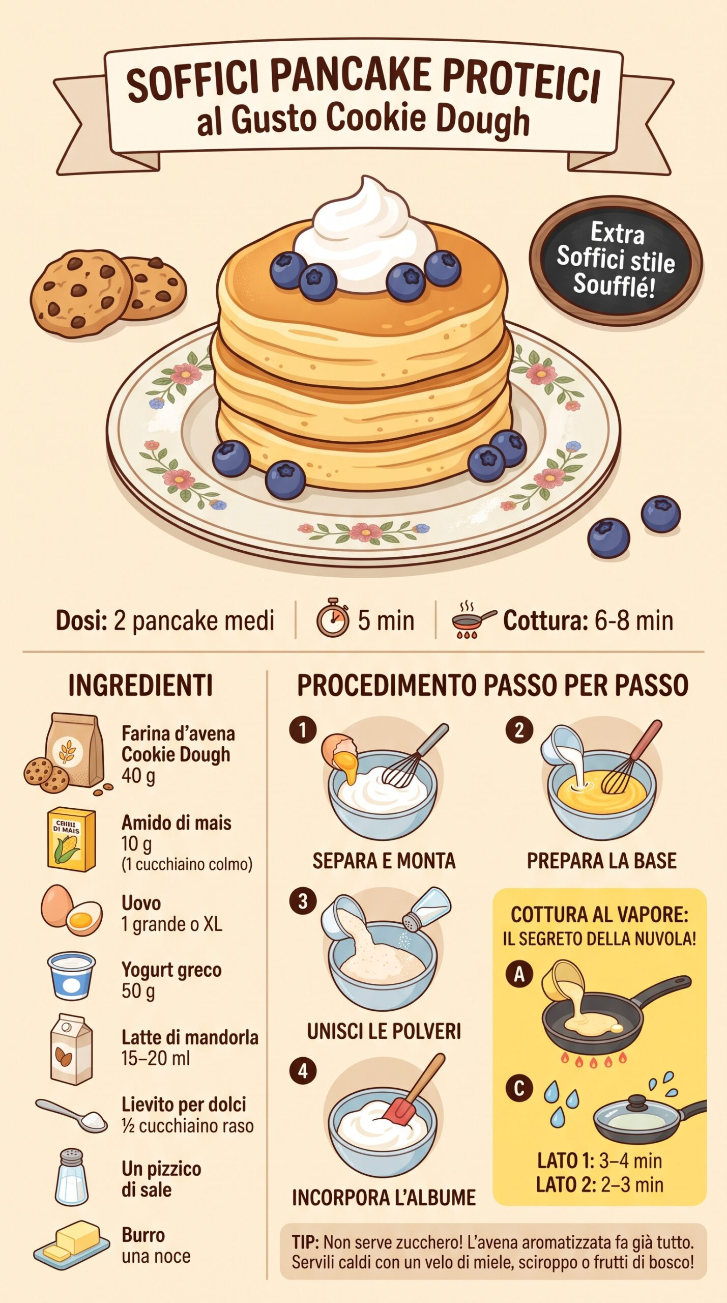 La mia ricetta per pancake soffici proteici a prova di pigrizia mattutina 🥞
