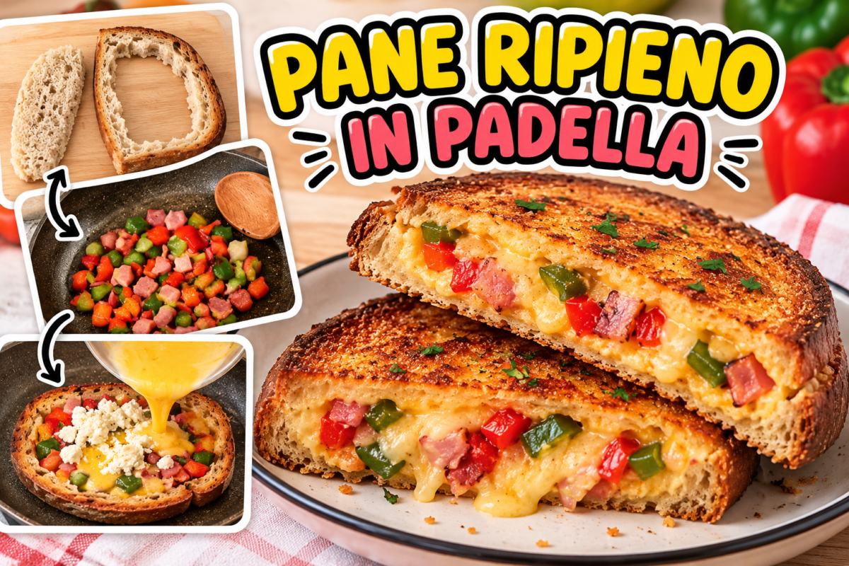Pane ripieno in padella: croccante fuori e filante dentro