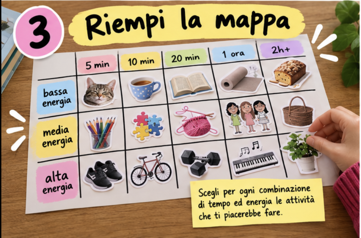 La mappa anti-noia fai da te: un gioco per riscoprire il piacere di fare (al posto di scrollare) 5 La mappa anti-noia fai da te: un gioco per riscoprire il piacere di fare (al posto di scrollare)