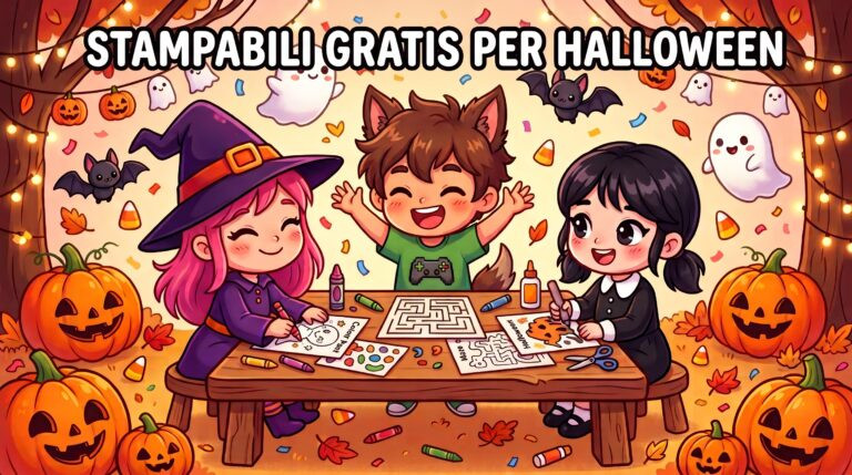 STAMPABILI GRATIS PER HALLOWEEN: UNA FESTA MAGICA A CASA 🎃